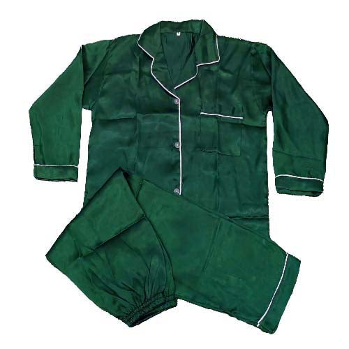 Bottle Green Silk Pj Set